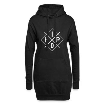 Hip Hop - Hoodie-Kleid - Schwarz - Vorne