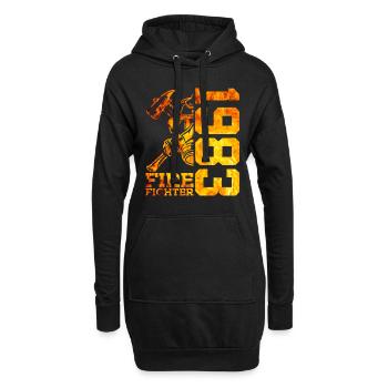 43. GEBURTSTAG FEUERWEHR 1983 - Hoodie-Kleid - Schwarz - Vorne