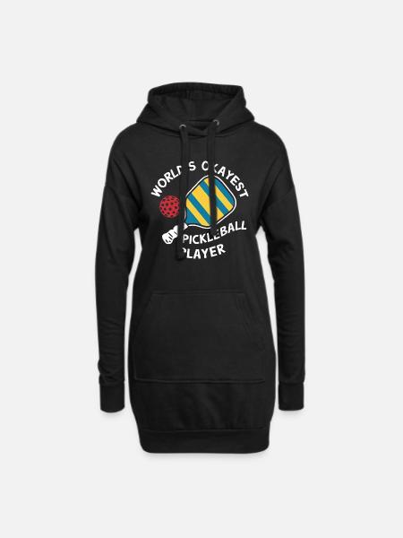 World's Okayest Pickleball Player - Hoodie-Kleid - Schwarz
