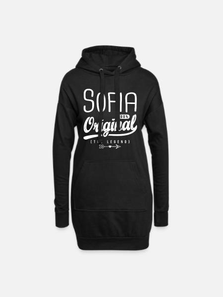 Sofia ORIGINAL personalized Arabic name Sofia - Hoodie Dress - black
