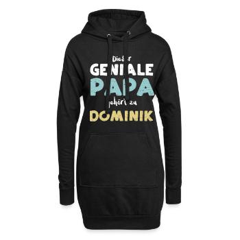 Dieser Geniale Papa Gehört Zu Do... - Hoodie-Kleid - Schwarz - Vorne