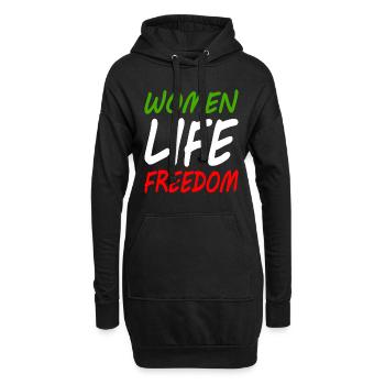 Women life freedom - Sweat-shirt à capuche long Femme - noir - Devant