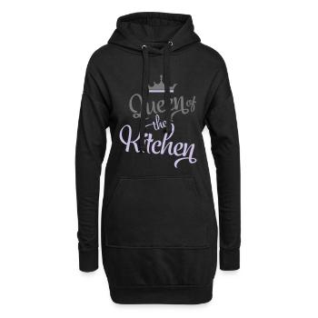 kochen - Hoodie-Kleid - Schwarz - Vorne