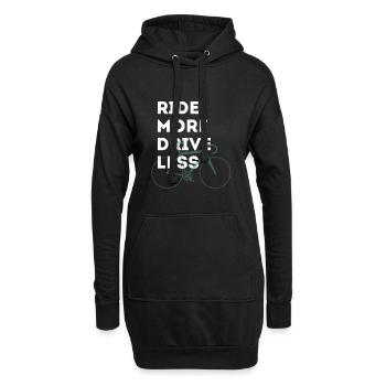 Plus vélo moins la course automobile MM b typo bmx grande - Sweat-shirt à capuche long Femme - noir - Devant