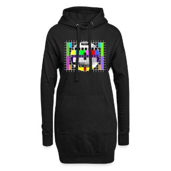 Image test card status no signal screen Display - Sweat-shirt à capuche long Femme - noir - Devant