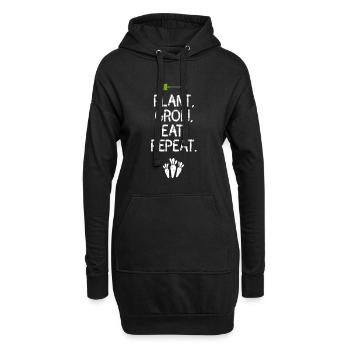 garden Gärtner Bauer Landwirt bio öko Vegan farmer - Hoodie-Kleid - Schwarz - Vorne