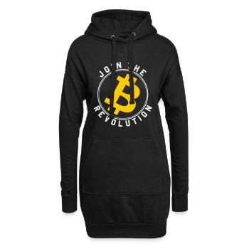 Le Signe de la Révolution Bitcoin - Sweat-shirt à capuche long Femme - noir - Devant