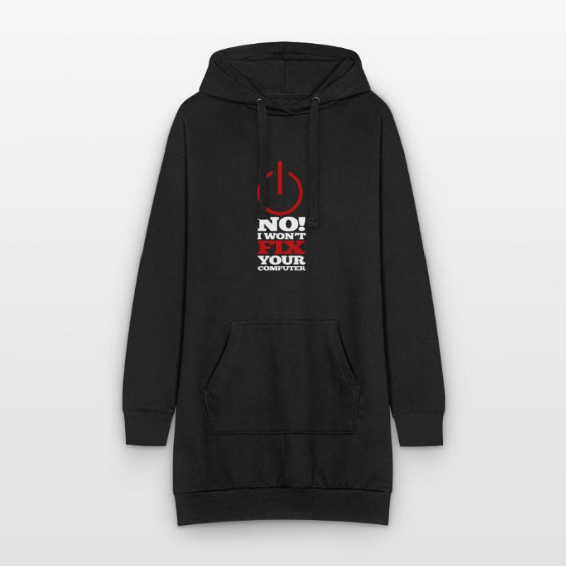 Programme d’ordinateur Code Nerd Script Hacker Sweat-shirt à capuche long Femme