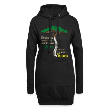 Médecin de massage chiropracteur rachis osseux - Sweat-shirt à capuche long Femme - noir - Devant