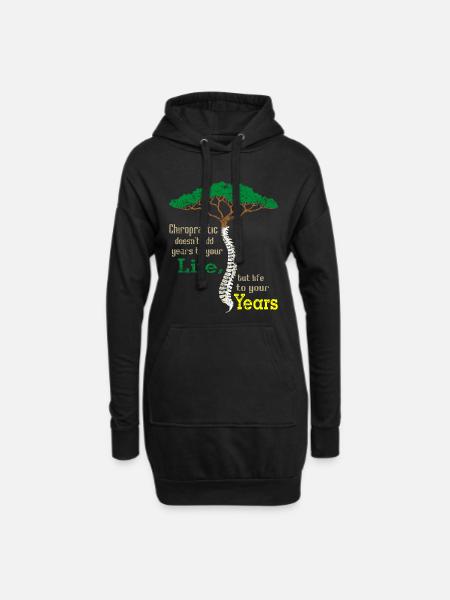 Médecin de massage chiropracteur rachis osseux - Sweat-shirt à capuche long Femme - noir
