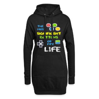 Videospiel Videogame Spielen Hobby Geschenk - Hoodie-Kleid - Schwarz - Vorne