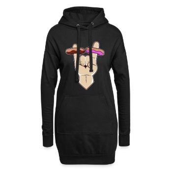 2 Donuts from Hell - Hoodie-Kleid - Schwarz - Vorne