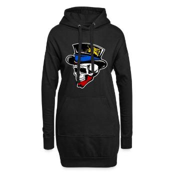 Totenkopf Rostock - Hoodie-Kleid - Schwarz - Vorne