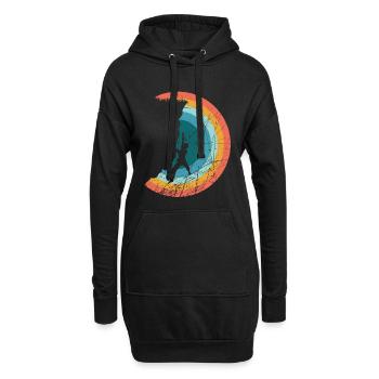 Klettern - Bergsteigen - Hoodie-Kleid - Schwarz - Vorne