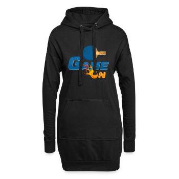 Jeu sur la flamme du tennis de table - Sweat-shirt à capuche long Femme - noir - Devant
