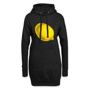 Zitrone - Hoodie-Kleid - Schwarz - Vorne