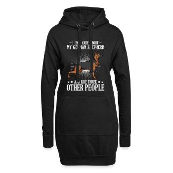 Meine DeutscheSchäferhund und Drei Andere - Hoodie-Kleid - Schwarz - Vorne
