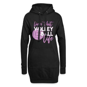 Volleyball - Hoodie-Kleid - Schwarz - Vorne
