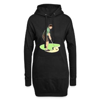 Golf - Golfen - Golfer - Golf spielen - Hoodie-Kleid - Schwarz - Vorne