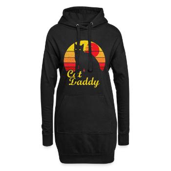 Cat Daddy Best Cat Dad - Sweat-shirt à capuche long Femme - noir - Devant