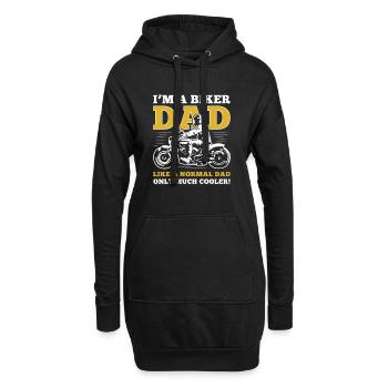 Cadeau de fête des pères DAD BIKE - Sweat-shirt à capuche long Femme - noir - Devant
