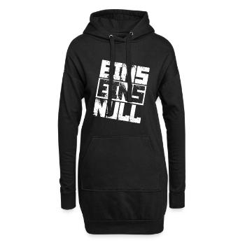 Polizei 110 Notruf - Hoodie-Kleid - Schwarz - Vorne
