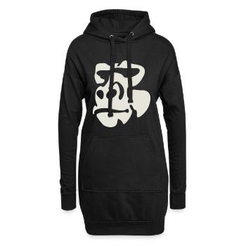 Gorilla - Hoodie-Kleid - Schwarz - Vorne