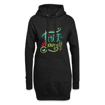 Fais-toi confiance - Fais-toi confiance - Sweat-shirt à capuche long Femme - noir - Devant