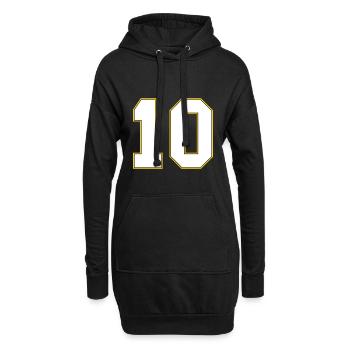 Maillot 10 numéros - Sweat-shirt à capuche long Femme - noir - Devant