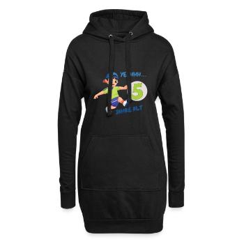 Kindergeburtstagsdesign mit Zahl 5 - Hoodie-Kleid - Schwarz - Vorne