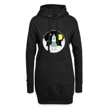 Rocket space - Hoodie Dress - black - Front