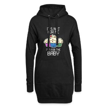 Enceinte - Sweat-shirt à capuche long Femme - noir - Devant