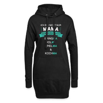 Lustiger Mama Spruch Mutter Muttertagsgeschenk - Hoodie-Kleid - Schwarz - Vorne