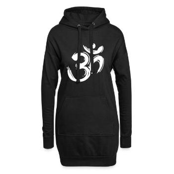Signes OM - symbole OM - Sweat-shirt à capuche long Femme - noir - Devant