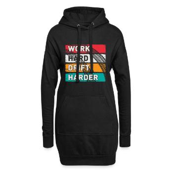 Work Hard Drift Harder Driften Auto Tuning Drifter - Hoodie-Kleid - Schwarz - Vorne