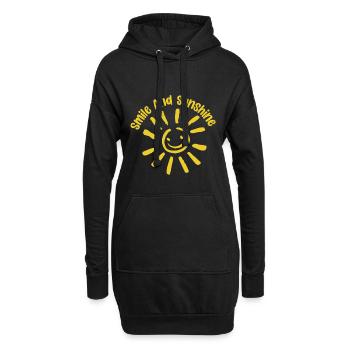 Sourire et soleil Attitude positive - Sweat-shirt à capuche long Femme - noir - Devant
