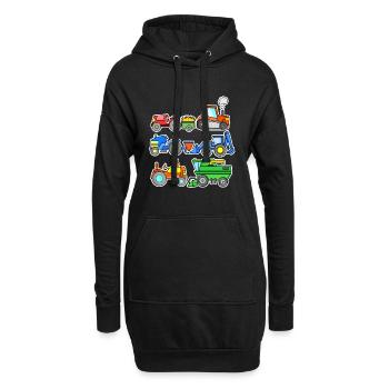 Machines agricoles Machines agricoles - Sweat-shirt à capuche long Femme - noir - Devant