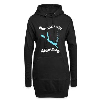 Nur noch ein Atemzug Apnoetaucher - Hoodie-Kleid - Schwarz - Vorne