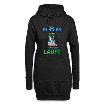 Bald Rentner - Hoodie-Kleid - Schwarz - Vorne