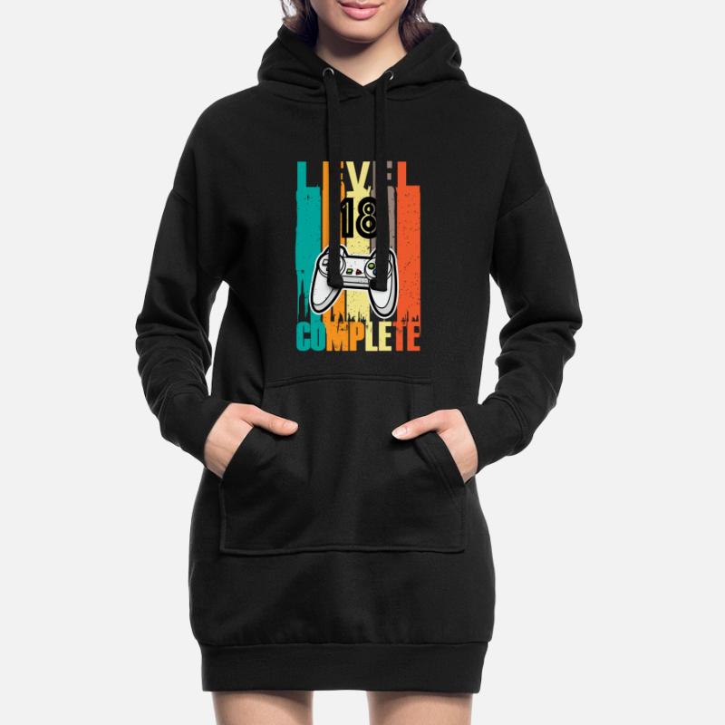 Level 18 Complete Controller 18.Geburtstag Hoodie-Kleid