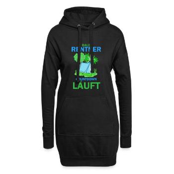 Rentner Countdown - Hoodie-Kleid - Schwarz - Vorne
