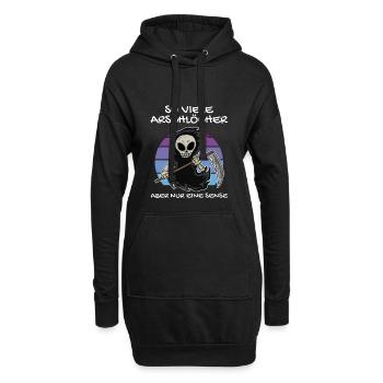 So Viele Arschlöcher Aber Nur Eine Sense - Hoodie-Kleid - Schwarz - Vorne
