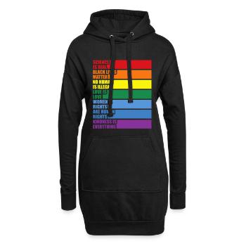 Science Is Real Black Lives Matter LGBTQ CSD Pride - Hoodie-Kleid - Schwarz - Vorne