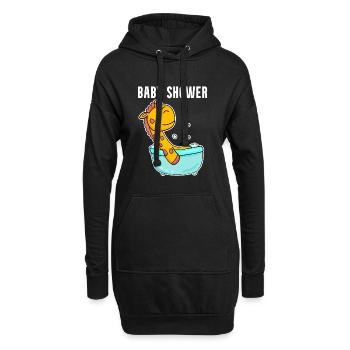 Baby Shower Giraffe Badewanne - Hoodie-Kleid - Schwarz - Vorne
