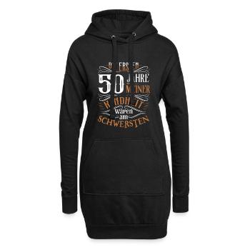 50. Geburtstag Kindheit Lustig - Hoodie-Kleid - Schwarz - Vorne
