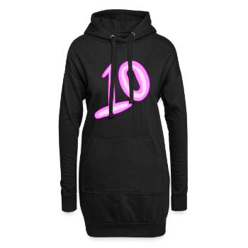 10 - Sweat-shirt à capuche long Femme - noir - Devant