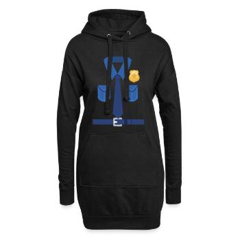 Polizei Geburtstag Halloween - Hoodie-Kleid - Schwarz - Vorne