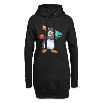 Bat-shirt de cricket Penguin Cricket - Sweat-shirt à capuche long Femme - noir - Devant