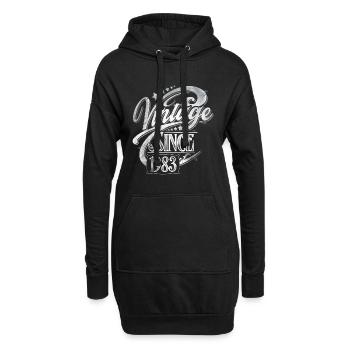 1983 Millésime anniversaire année de construction Vintage - Sweat-shirt à capuche long Femme - noir - Devant