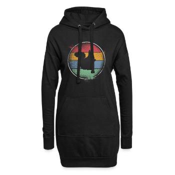 Eichhörnchen - Hoodie-Kleid - Schwarz - Vorne